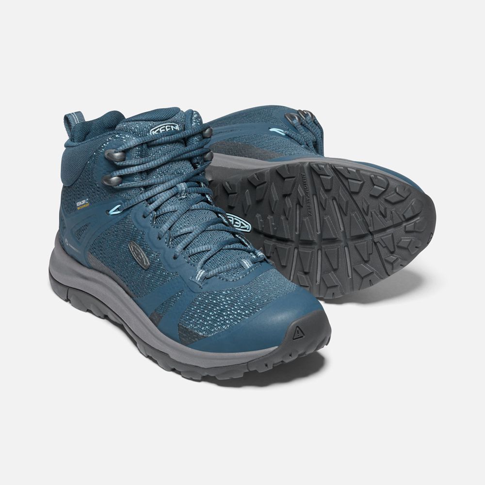 Bottes de Randonnée Keen Femme Bleu | Terradora Ii Waterproof | EWPQT-9638